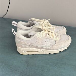 Nike Air Max Cream Sneakers with Textured Details